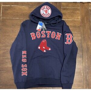 Men’s Pro Standard Size M Boston Red Sox Navy Embroidered Hoodie Sweatshirt NWT